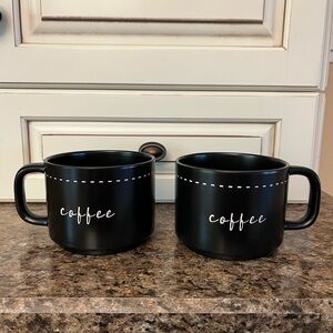 Black 'Coffee' Ceramic Mug